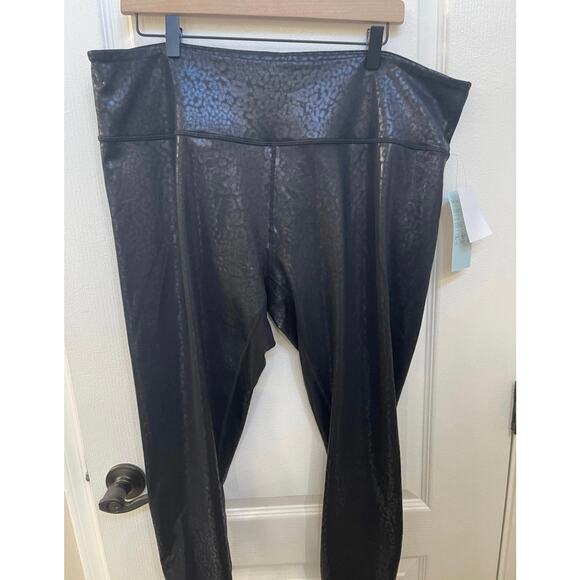 Zella black animal sheen 7/8 leggings Sz XXL - Picture 1 of 10